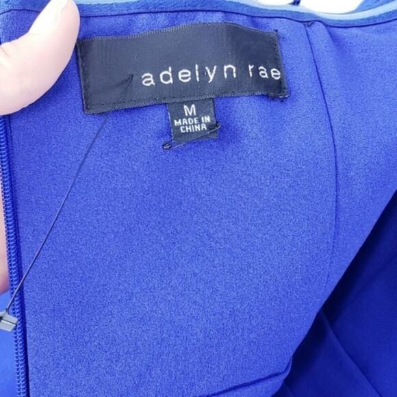 Adelyn Rae Strapless Peplum Blue Sheath Girls Night Out Party Cocktail Dress - Picture 7 of 7